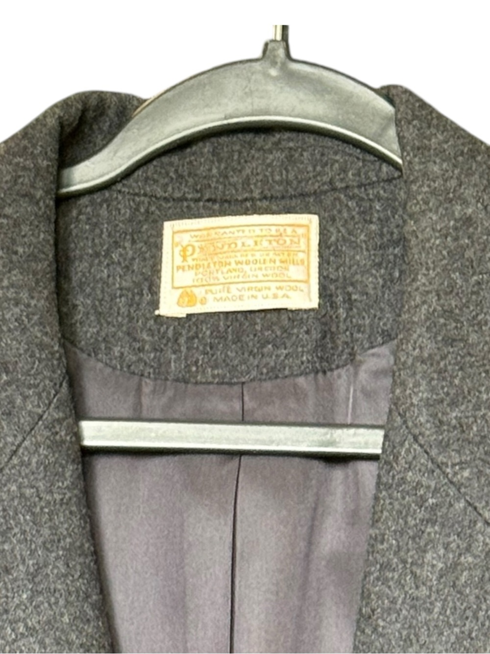 Pendleton Virgin Wool Gray Blazer Made in USA Women’s Jacket Size 16 Vintage - Picture 3 of 10